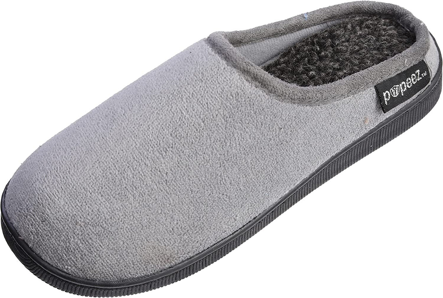 Pupeez Boy’s Terry Clog Big Kids Slippers