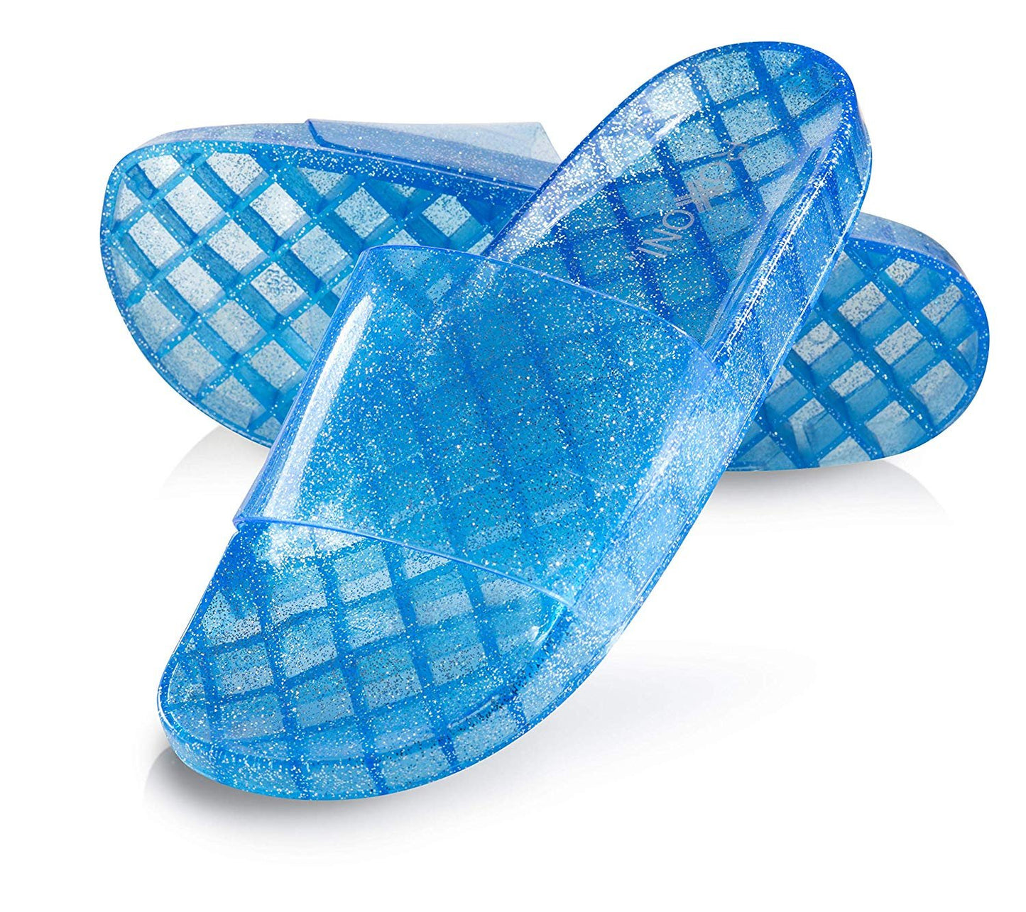 Roxoni Women's Summer Flip Flop Open Toe Jelly Glitter Slide Sandal Slippers