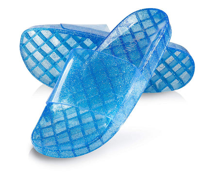 Roxoni Women's Summer Flip Flop Open Toe Jelly Glitter Slide Sandal Slippers