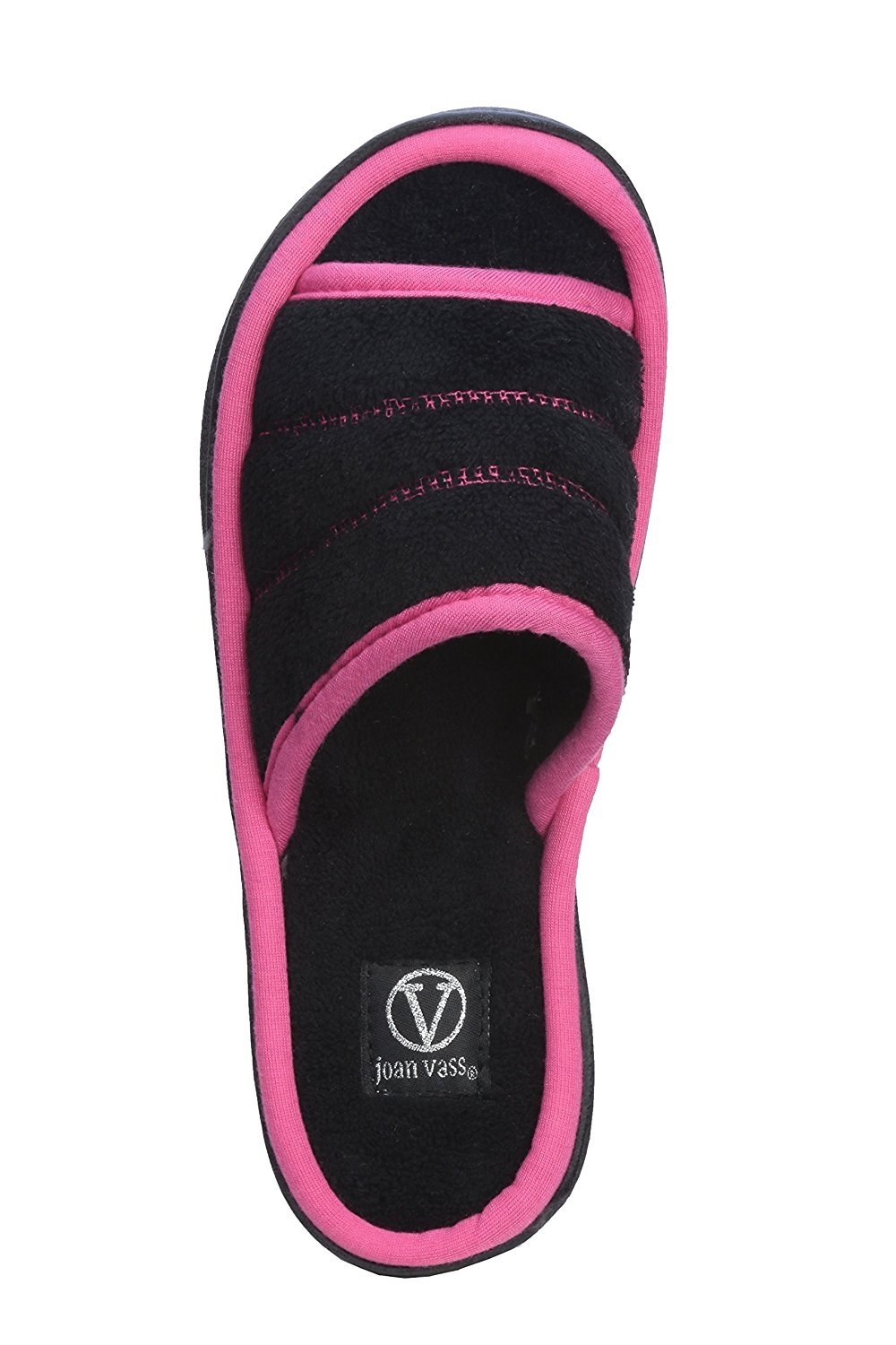 Roxoni Women's Open Toe Memory Foam Slippers with Contrast Design -Sizes 6 to 11 -style #2185