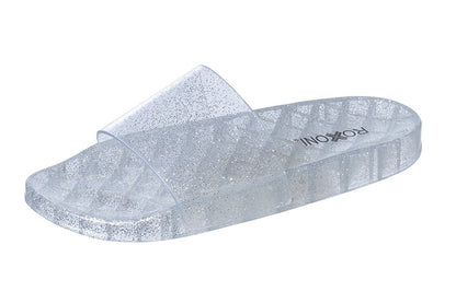 Roxoni Women's Summer Flip Flop Open Toe Jelly Glitter Slide Sandal Slippers