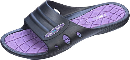 Roxoni Womens Summer Flip Flop Beach Open Toe Slide Sandals with Rubber Sole