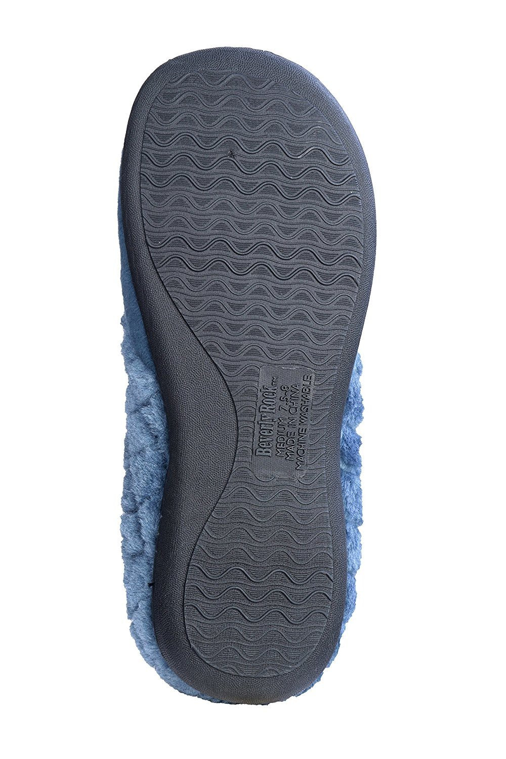 Roxoni Women’s Velour Slippers Memory Foam Clog Quilted Faux Fur Collar