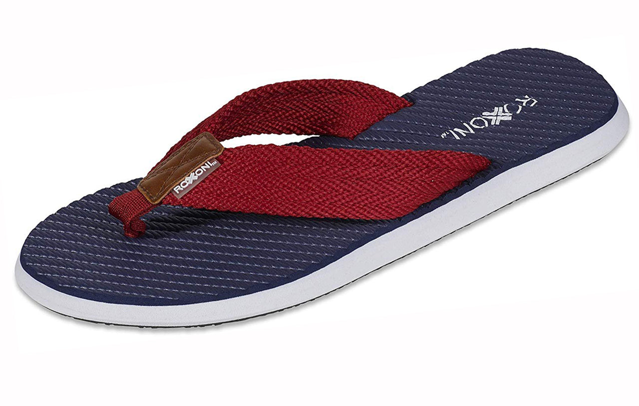 Roxoni Mens Thong Flip Flops Beach/Pool Outdoor Sandals