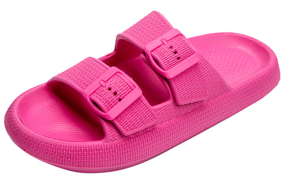 Womens Slip-on Sandals – Casual, Cute & Comfortable Slippers for Summer – Use Indoor or Outdoor adjustable buckle straps