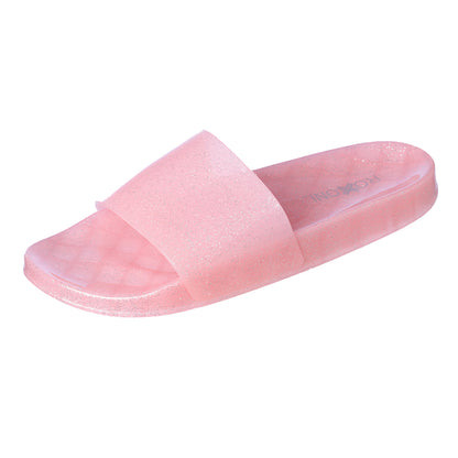 Women's Jelly Glitter Pool Slide Sandals