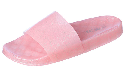 Women's Jelly Glitter Pool Slide Sandals