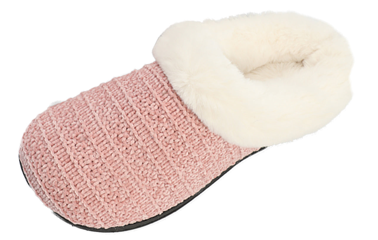 Roxoni Women's Winter Fur Warm and Comfortable Clog Slipper