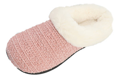 Roxoni Women's Winter Fur Warm and Comfortable Clog Slipper