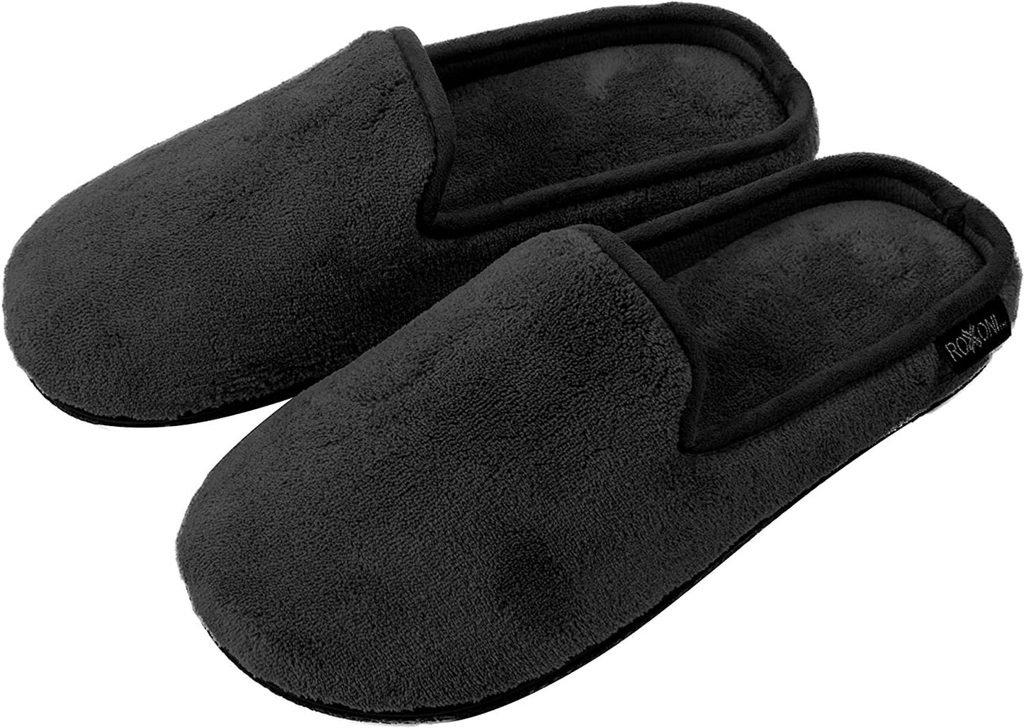 Roxoni Men's Slippers Slip On Terry Clog Comfort House Slipper Indoor/Outdoor