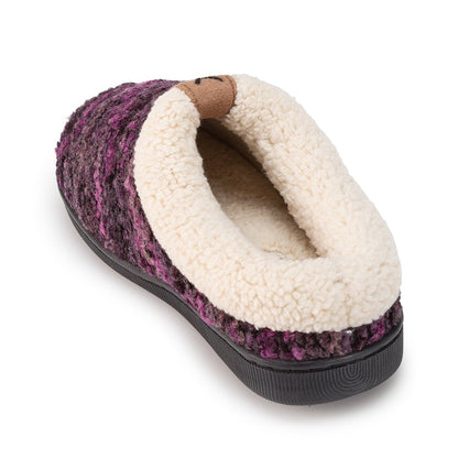 Pupeez Girls Knitted Fleece Lined Clog Slippers