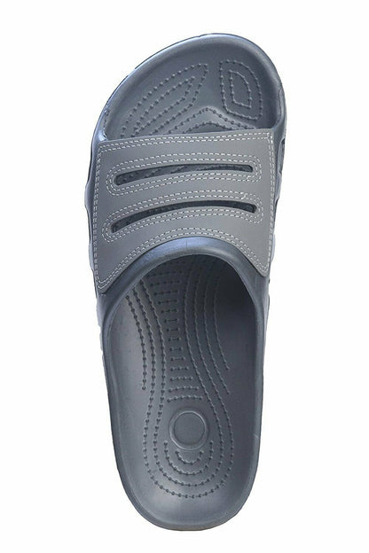 Roxoni Slide Sandals for Men | Open Toe Slip-On | Waterproof Rubber for Beach, Pool, Gym, Travel Wear