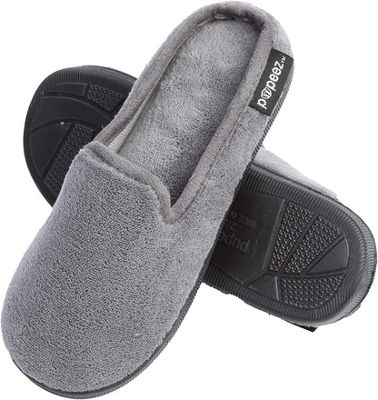 Pupeez Boy’s Terry Clog Big Kids Slippers