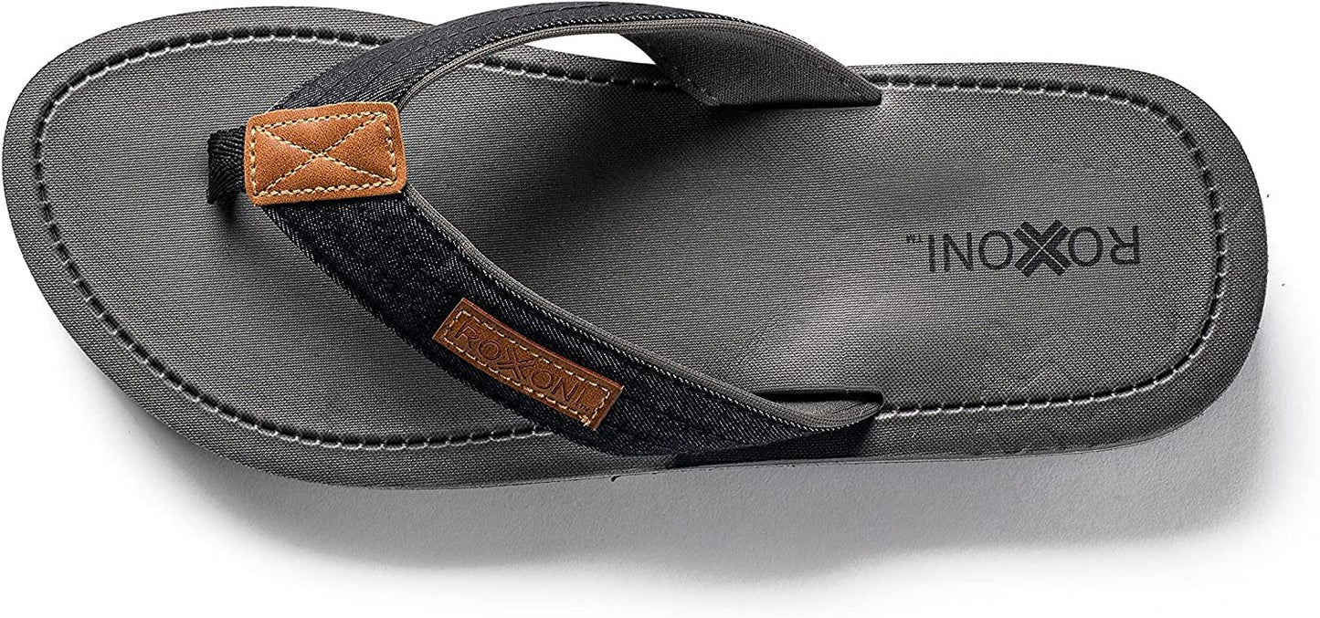 Roxoni Mens Thong Flip Flops Beach/Pool Outdoor Sandals