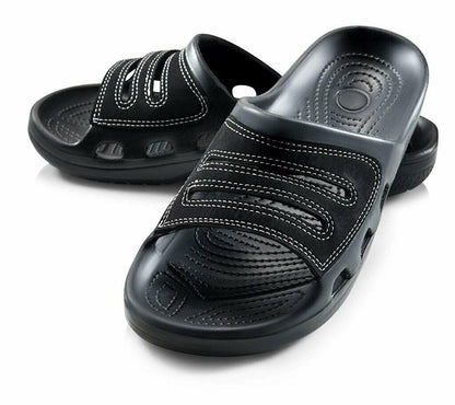 Roxoni Slide Sandals for Men | Open Toe Slip-On | Waterproof Rubber for Beach, Pool, Gym, Travel Wear