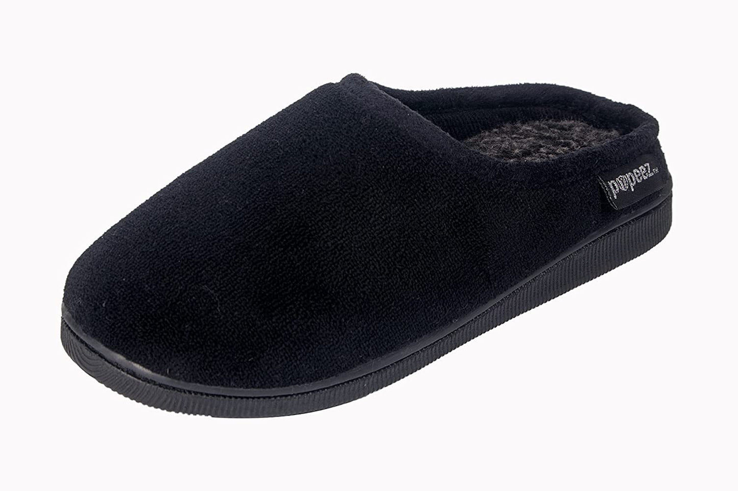 Pupeez Boy’s Terry Clog Big Kids Slippers