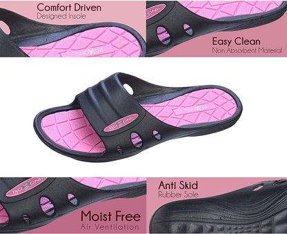 Roxoni Womens Summer Flip Flop Beach Open Toe Slide Sandals with Rubber Sole