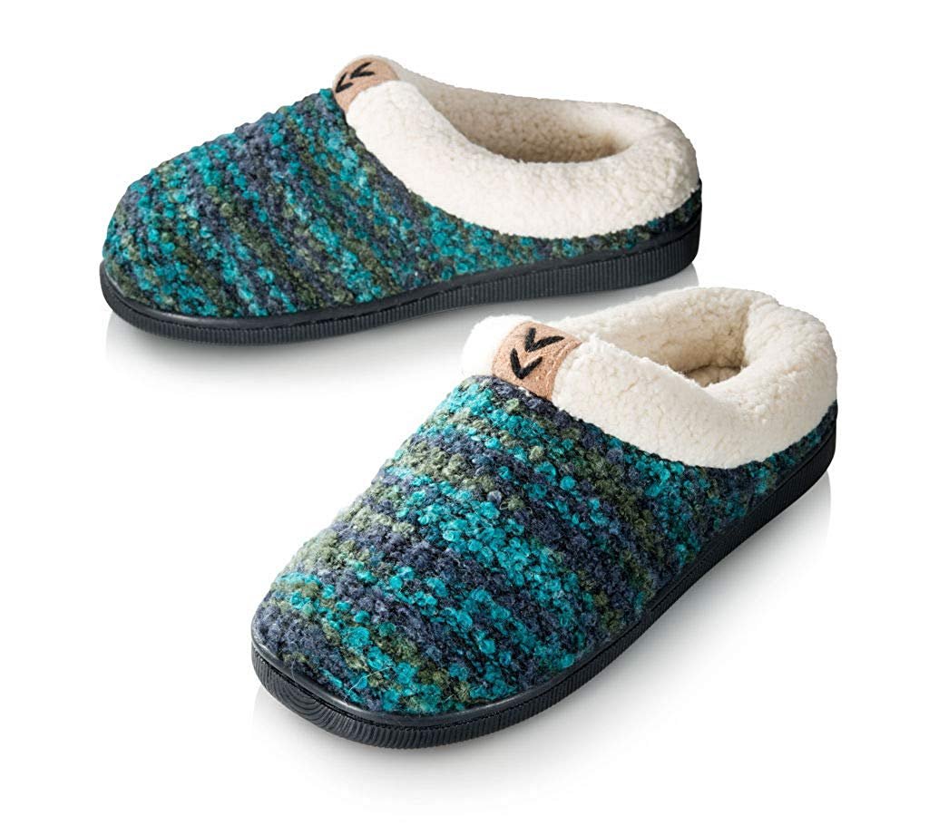 Pupeez Girls Knitted Fleece Lined Clog Slippers