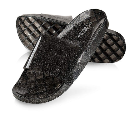 Women's Jelly Glitter Pool Slide Sandals