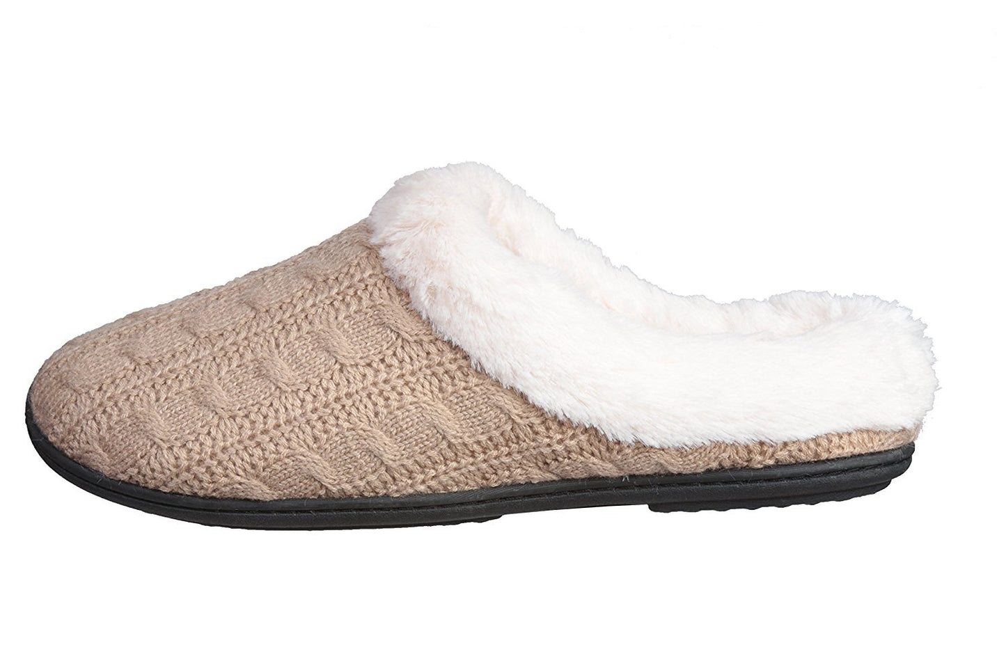 Roxoni Women's Slippers Cable Knit Super Cozy Comfort Clog