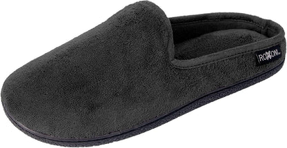 Roxoni Men's Slippers Slip On Terry Clog Comfort House Slipper Indoor/Outdoor