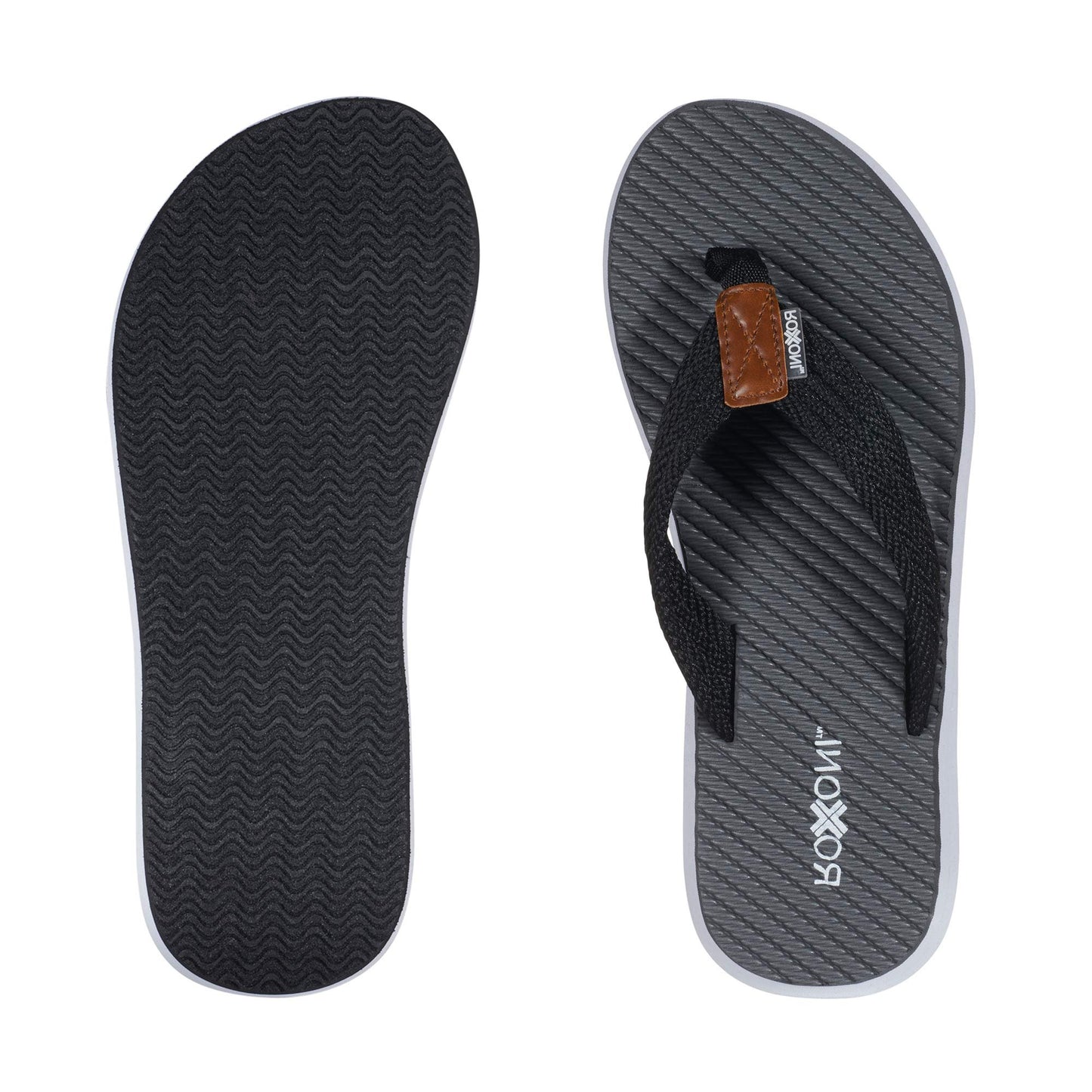 Roxoni Mens Thong Flip Flops Beach/Pool Outdoor Sandals