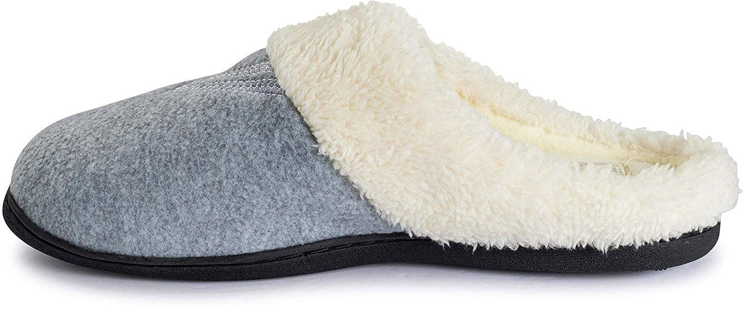 Roxoni Women's Slippers Wool-Like Fleece Lined Clog Comfort House Shoe