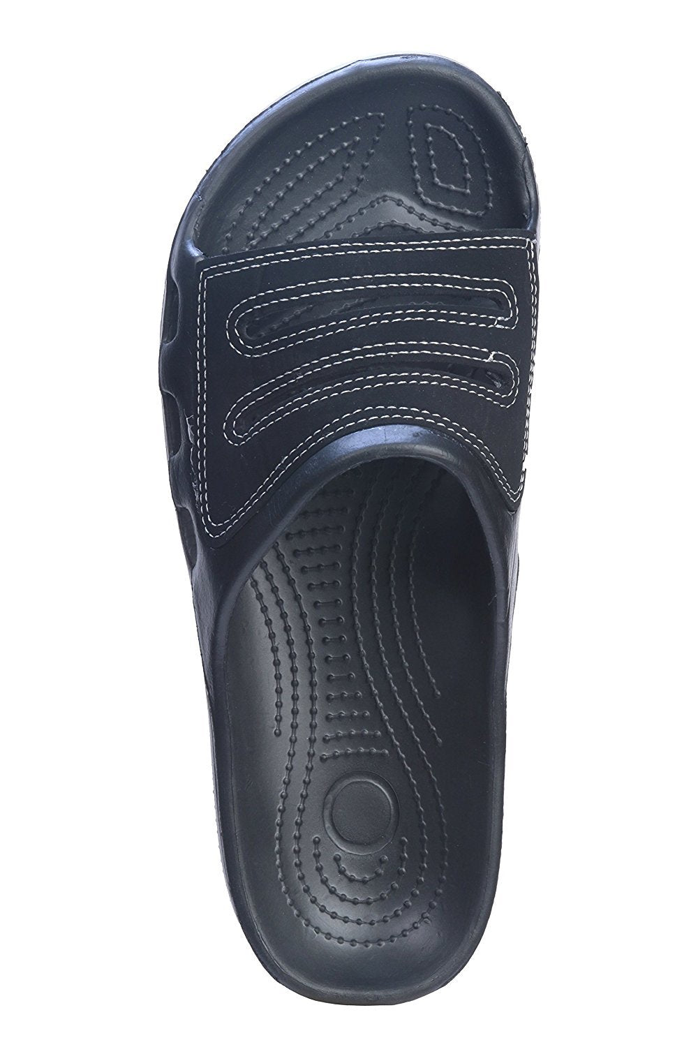 Roxoni Slide Sandals for Men | Open Toe Slip-On | Waterproof Rubber for Beach, Pool, Gym, Travel Wear