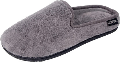 Roxoni Men's Slippers Slip On Terry Clog Comfort House Slipper Indoor/Outdoor