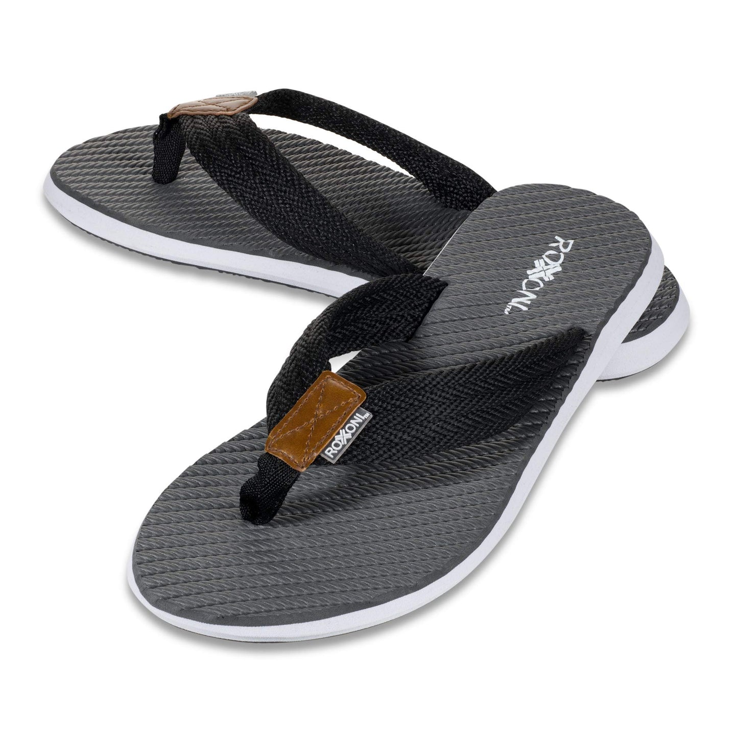 Roxoni Mens Thong Flip Flops Beach/Pool Outdoor Sandals