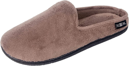 Roxoni Men's Slippers Slip On Terry Clog Comfort House Slipper Indoor/Outdoor