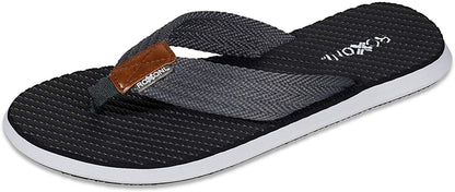 Roxoni Mens Thong Flip Flops Beach/Pool Outdoor Sandals